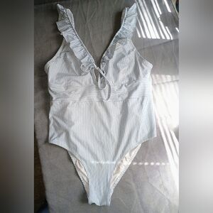 H&M Striped One-Piece Swimsuit